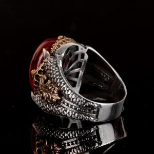 Gerçek Doğal Yıldız Yakut Taşlı Yüzük, Pençe Yüzük, 925 Ayar Gümüş Yüzük - Görsel 7