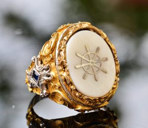 Denizci Yüzüğü, Dümenci Yüzüğü, Direksiyon Yüzüğü, 925 Ayar Gümüş Yüzük - Görsel 3