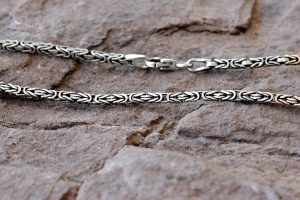 925 Ayar Gümüş Erkek Zincir, El Yapımı Erkek Zincir, Zincir Takı, Erkekler İçin Kolye, Kral Zinciri - Görsel 3