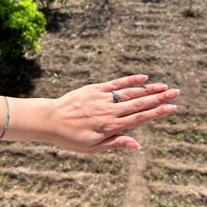 Gerçek Doğal Mavi Topaz Taşlı Yüzük - 925 Ayar Gümüş Yüzük Kadınlar İçin - Görsel 3