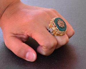 Jade Taş Yüzük - 925 Ayar Gümüş Yüzük - El Yapımı Erkek Altın Kaplama Yüzük (Aslan) - Görsel 7