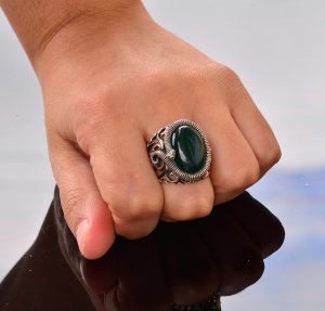 El Yapımı Yılan Tasarımlı Yüzük, Doğal Yeşim Taşı, Gümüş Erkek Yüzüğü - Bilgelik ve Koruma Sembolü - Görsel 8