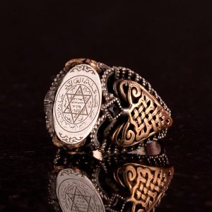 Dini Davut Yıldızı Gümüş Yüzük - 925 Ayar Gümüş Yüzük, Süleyman Mührü Yüzüğü, Davut Yıldızı Yüzüğü - Görsel 5