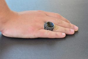 Erkekler için İnce Taş Koleksiyonu: 925 Ayar Gümüş Yüzükler - Doğal Taş Seçimi (Labradorit) - Görsel 6