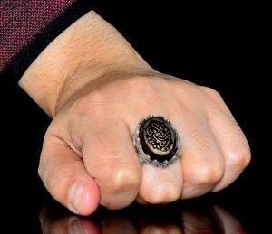 925 Ayar Gümüş Yüzük, İslami Yüzük, Erkek Yüzüğü, Doğal Akik Taşı (Stil-1) - Görsel 7