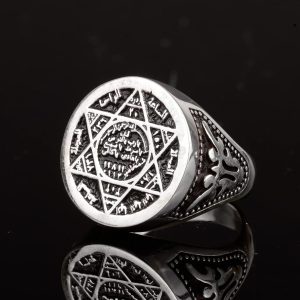 David Yıldızı Yüzüğü, 925 Ayar Gümüş Yüzük, Süleyman Mührü Yüzüğü, Kral Süleyman Yüzüğü - Görsel 4