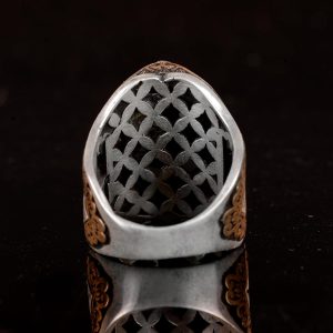 925 Doğal Arizona Turkuaz Taş Yüzük, Oval Gümüş Yüzük Erkekler için (Model-2) - Görsel 6