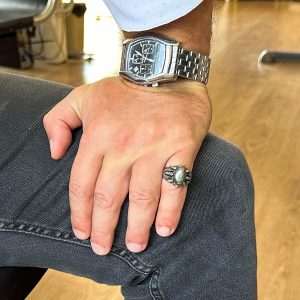 925 Ayar Gümüş Pençe Yüzük ile Gerçek Doğal Pirita Taşı – El Yapımı Yüzük ile Aslan Zenginliği ve Koruma - Görsel 3