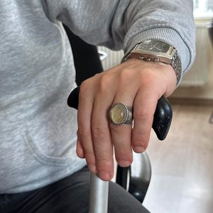 Doğal Taş Yüzük, 925 Ayar Gümüş Yüzük, (Limon Topaz) - Görsel 3