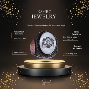 925 Ayar Gümüş Erkek Yüzük - David Yıldızı Takı (İki Başlı Kartal) - Görsel 2