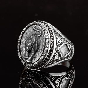 925 Ayar Gümüş Erkek Panter Yüzüğü - Cesur ve Şiddetli Tasarım, Günlük Kullanım ve Özel Günler için İdeal - Görsel 5