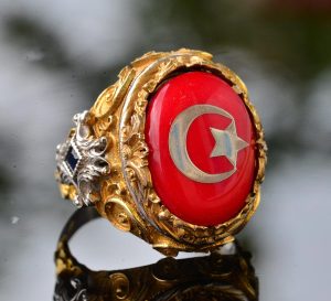 Erkekler için Gümüş Ay Yıldız Yüzük - Ay ve Yıldız Özel Gümüş Yüzük - Görsel 3