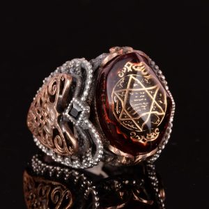 925 Ayar Gümüş İslami Yüzük, Davud Yıldızı, Süleyman Mührü Erkek Yüzüğü, Dini Takı, Güç Yüzüğü - Görsel 7