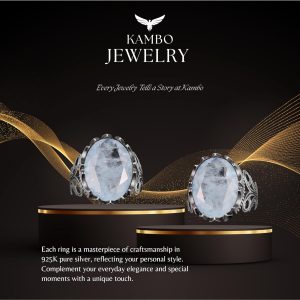 Lüks 925K Sterlin Gümüş Erkek Yüzüğü - Farklı Oluşturulmuş Taşlarla Mevcuttur (Açık Mavi Paraiba Oluşturulmuş Taş) - Görsel 7