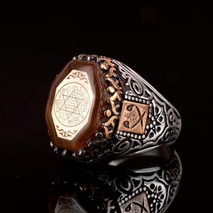 925 Ayar Gümüş Erkek Yüzük, Davud Yıldızı Yüzüğü, Solomon Sembolü - Görsel 5