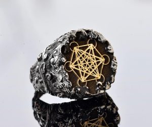 Kutsal Geometri Erkek Yüzüğü, 925 Ayar Gümüş Metatron Küp Tasarımı - Görsel 5