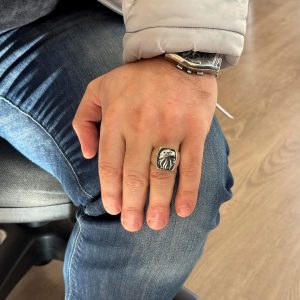 925 Ayar Katı Gümüş Yüzük, Kartal Yüzüğü, Erkekler için Hayvan Yüzüğü, Erkekler için İfadeli Yüzük - Görsel 3