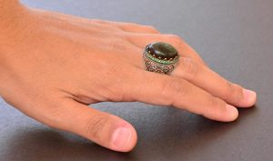 Gerçek Labradorit Taş Yüzük, 11.10 Karat, Gümüş Kral Yüzük, 925 Ayar Gümüş Yüzük - Görsel 7