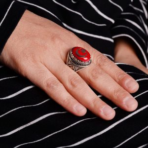 925 Ayar Gümüş Erkek Yüzük, Malcolm X Yüzüğü, Yıldız ve Hilal Yüzüğü - Görsel 7