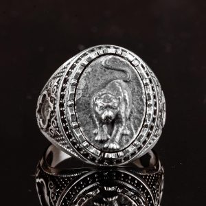 925 Ayar Gümüş Erkek Panter Yüzüğü - Cesur ve Şiddetli Tasarım, Günlük Kullanım ve Özel Günler için İdeal - Görsel 4