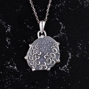 925 Ayar Gümüş Tasarım Kolye Ucu - Burç Kolye - El Yapımı Kolye (Dalgalar) - Görsel 3