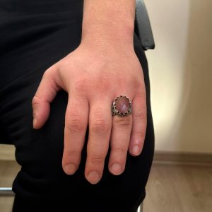 Sultanit Taşı Yüzük, Erkek Lüks 925 Ayar Gümüş Taş Yüzükler - Çeşitli Koleksiyon - Görsel 3