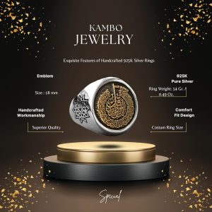 İslami İkhlas Suresi Yüzüğü, Gümüş Yüzük, 925 Ayar Gümüş Erkek Yüzüğü, Büyük Yüzük - Görsel 8