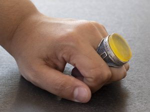 Doğal Baltık Amber Taşı 925 Ayar Gümüş Erkek Yüzük - Gerçek Ham Taş - Görsel 6