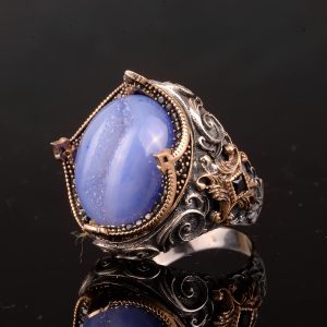 Gerçek Doğal Druzy Kristal Kuvars Taş Yüzük, Minimalist Yüzük, 925 Ayar Gümüş Yüzük - Görsel 4