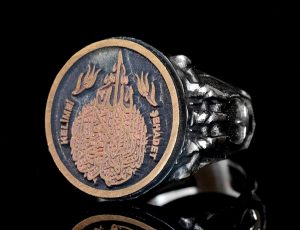 İslami İman İtirafı ile Gümüş Erkek Yüzük - Müslüman Yüzük - Görsel 5