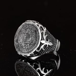 Sterling Gümüş Erkek Yüzük, Davut Yıldızı Yüzük, Sembolik Yüzük, Davut Yüzüğü - Görsel 5