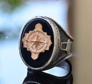 Pusula Simgesi ile 925 Ayar Gümüş Erkek Yüzük - Görsel 3