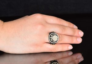 İslami İman İtirafı ile Gümüş Erkek Yüzük - Müslüman Yüzük - Görsel 7