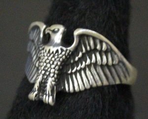 925 Ayar Gümüş Unisex İki Başlı Kartal Yüzük - Kartal Sembolü Takı - Görsel 3