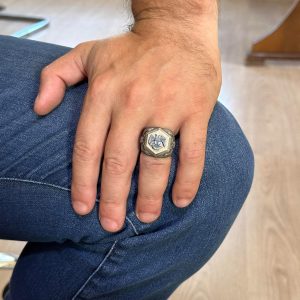 925 Ayar Gümüş Yüzük, Cesur Sembol Yüzük (Çift Başlı Kartal) - Görsel 3