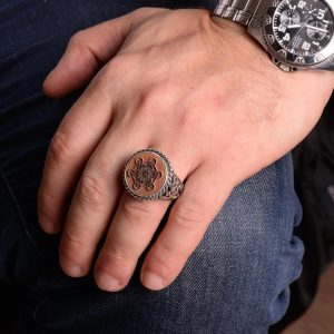 El Yapımı 925 Ayar Katı Gümüş Yüzük - Metatron'un Belirgin Mühür Tasarımı - Erkekler için Özel Yüzük - Zamansız Zarafet ve Ona Hediye Edilecek Farklı Bir Seçenek - Görsel 3