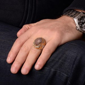 Sterling Gümüş Doğum Taşı Yüzükleri: Gerçek Kristal Druzy Kuvars Pembe, Lacivert, Kahverengi, Mavi, Sarı (Kahverengi) - Görsel 7