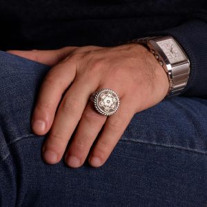 Metatron Yüzüğü, Helatron Küp Kutsal Geometri, Tılsım Yüzüğü, 925 Ayar Gümüş Yüzük - Görsel 3