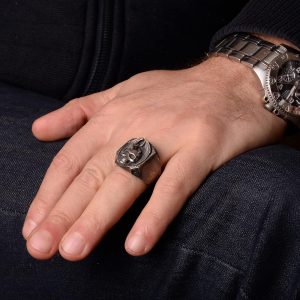 Kafatası Yüzüğü, İskelet Yüzüğü, El Yapımı Yüzük, 925 Ayar Gümüş Yüzük, Gotik Yüzük - Görsel 7