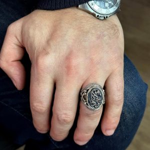Kılıç Yüzük, İslami Gümüş Erkek Yüzük, 925 Ayar Gümüş Yüzük - Görsel 6