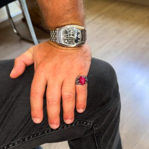 Gerçek Doğal Yıldız Yakutu Taşlı El Yapımı Gümüş Pençe Yüzük – Aslan İçin Güç ve Cesaret - Görsel 3