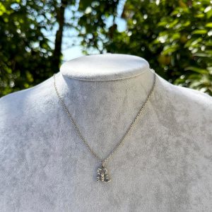 925 Ayar Gümüş Akrep Burcu Kolye Ucu - El Yapımı Takı - Görsel 3