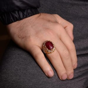 Gerçek Doğal Yakut Taşlı Yüzük, Doğum Taşı Yüzüğü, Gerçek Taş Yüzük, Sterlin Gümüş Yüzük - Görsel 3