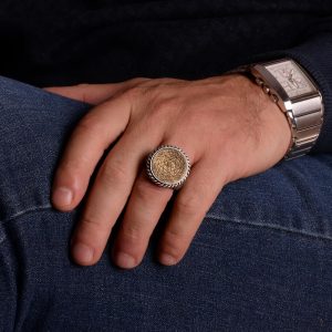 David of Star Yüzüğü, Süleyman Yüzüğü, Talisman Yüzüğü, 925 Ayar Gümüş Erkek Yüzüğü - Görsel 3