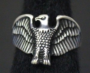 925 Ayar Gümüş Unisex İki Başlı Kartal Yüzük - Kartal Sembolü Takı - Görsel 2