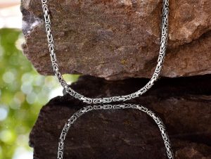 925 Ayar Gümüş Erkek Zincir, El Yapımı Erkek Zincir, Zincir Takı, Erkekler İçin Kolye, Kral Zinciri - Görsel 2