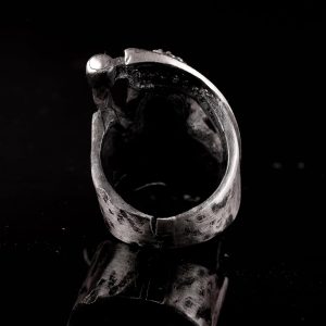 925 Ayar Gümüş İskelet Yüzük, Erkek Yüzükleri, Gotik Yüzük, El Yapımı Yüzük, Azrail Yüzük - Görsel 4