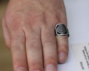 925 Ayar Gümüş Davut Yıldızı Yüzük - Süleyman Mührü Yüzüğü - Görsel 5