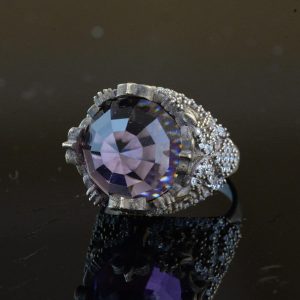 Sultan Yüzüğü, 925 Ayar Gümüş Yüzük, Osmanlı Tarzı, Yapay Taş Yüzük - Görsel 5