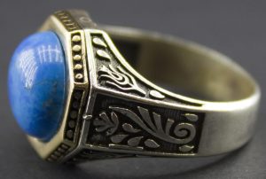 Sterling Gümüş Yüzük, Turkuaz Taş - Görsel 5